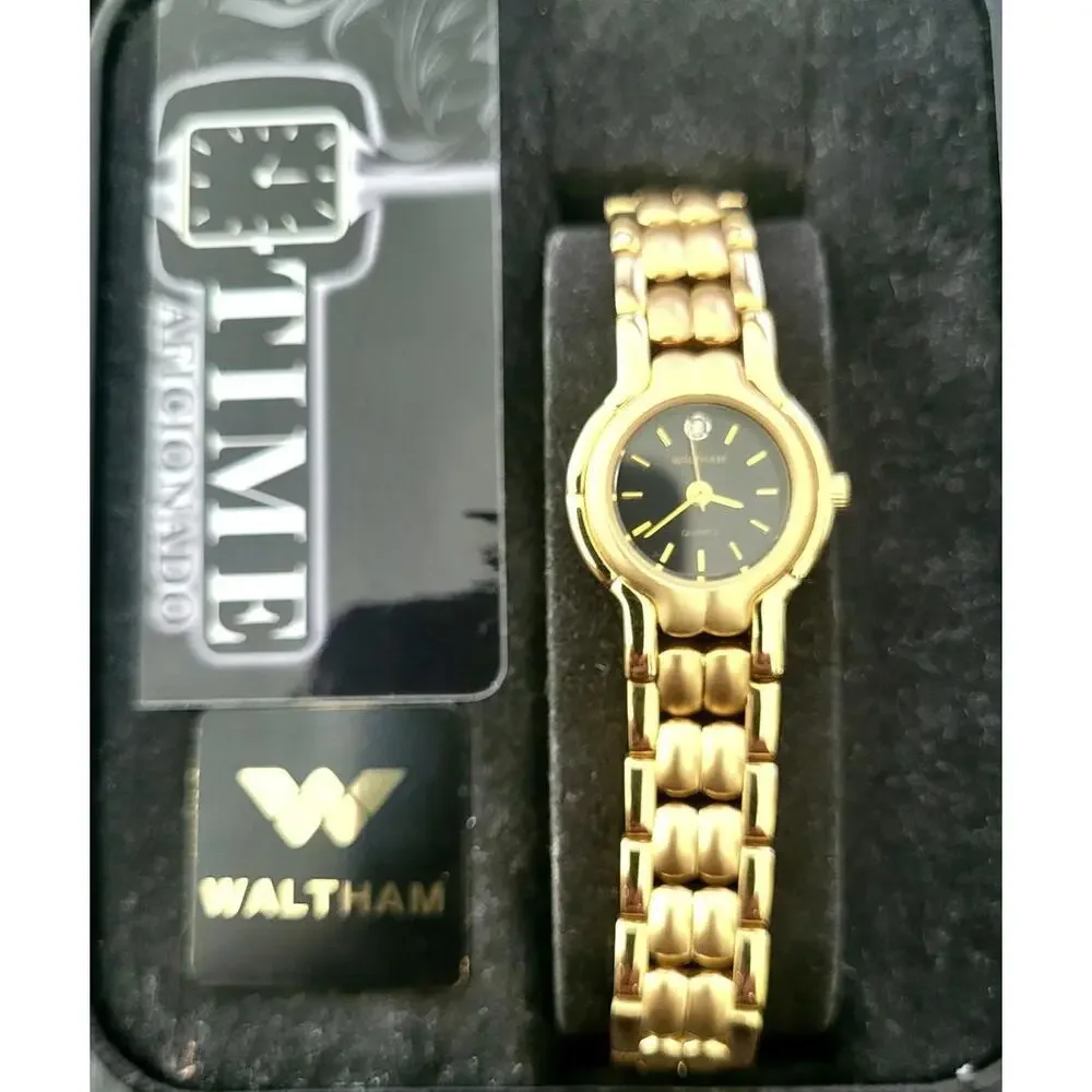 Rare Vintage‎ Waltham Womans Watch Diamond Dial New In Box